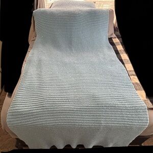 Thrifted Powder Baby Blue Table/King Bed/Back of Couch Runner